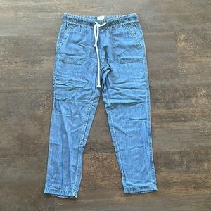 Loft Outlet Chambray Rope Tie Pant- Lightweight Small